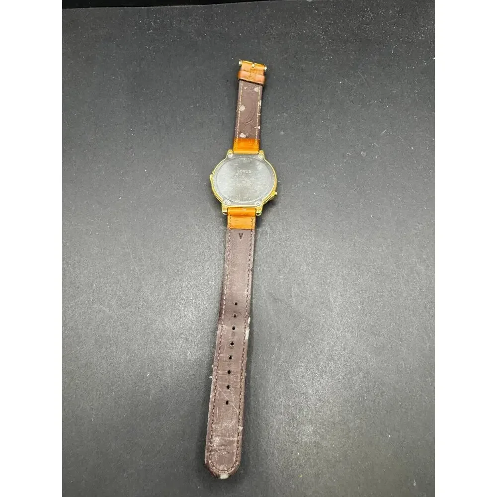 Lorus Disney Musical Mickey & Minnie Love Watch With Brown Leather Band